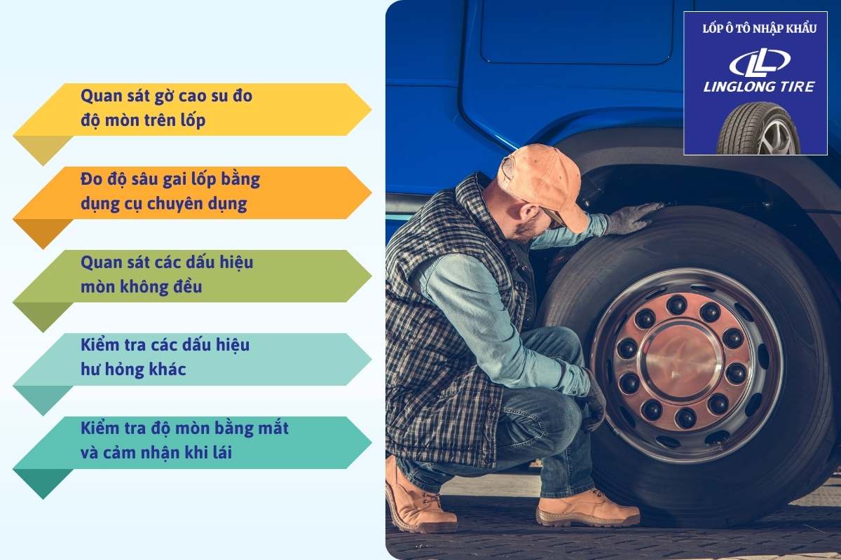 Cách kiểm tra lốp ô tô mòn