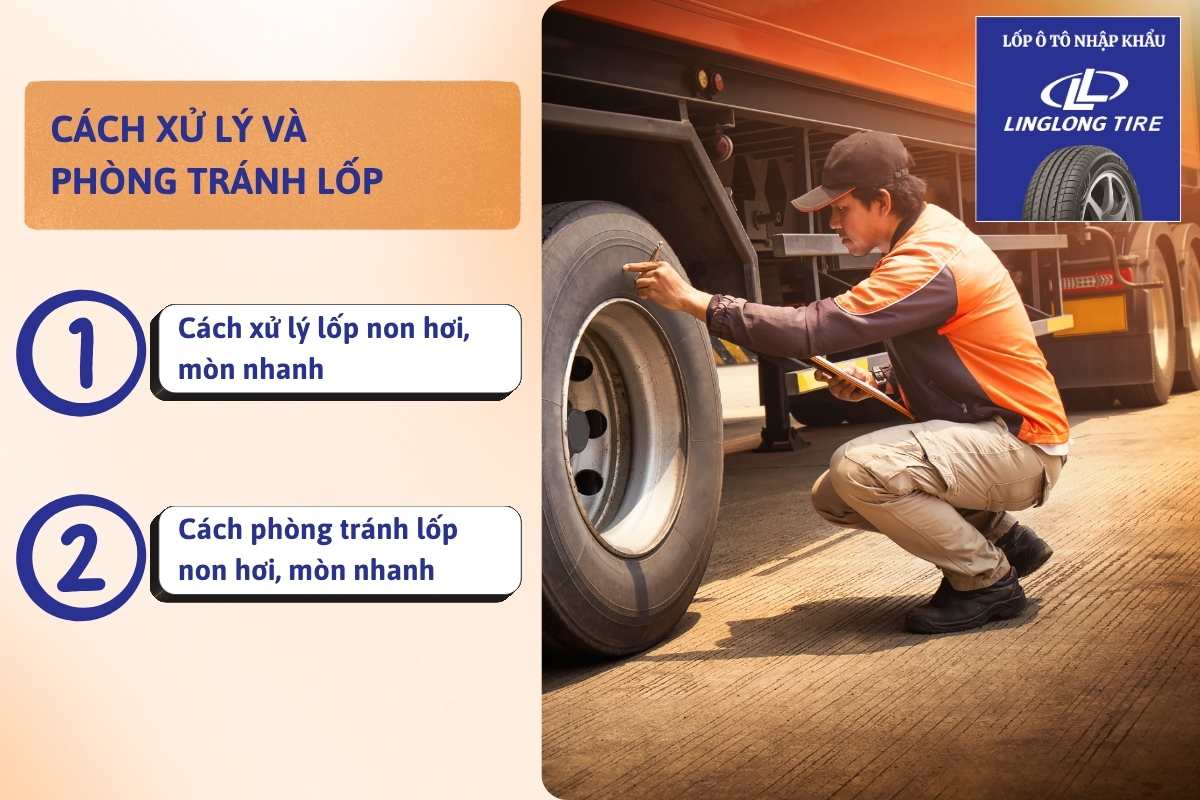 Cách xử lý và phòng tránh lốp non hơi và mòn nhanh