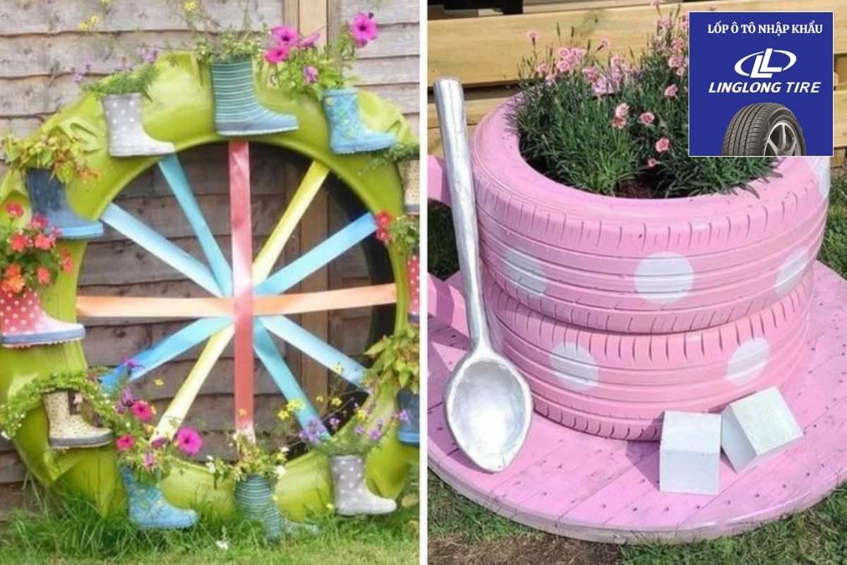 Sáng tạo với lốp xe cũ