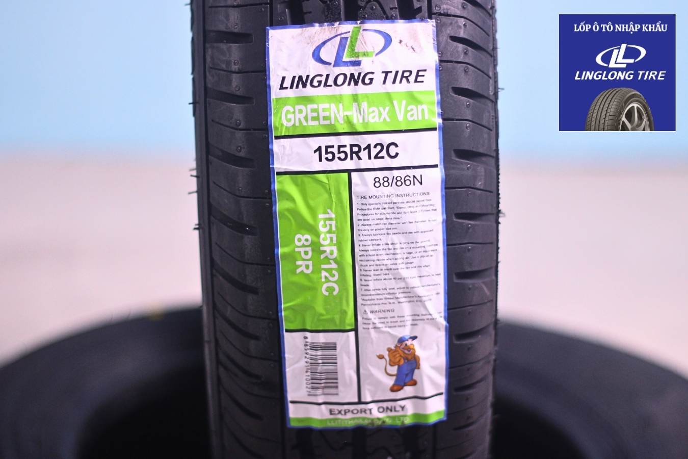 Các thông số kỹ thuật vỏ lốp ô tô LingLong 155R12C 8 GREEN-Max Van