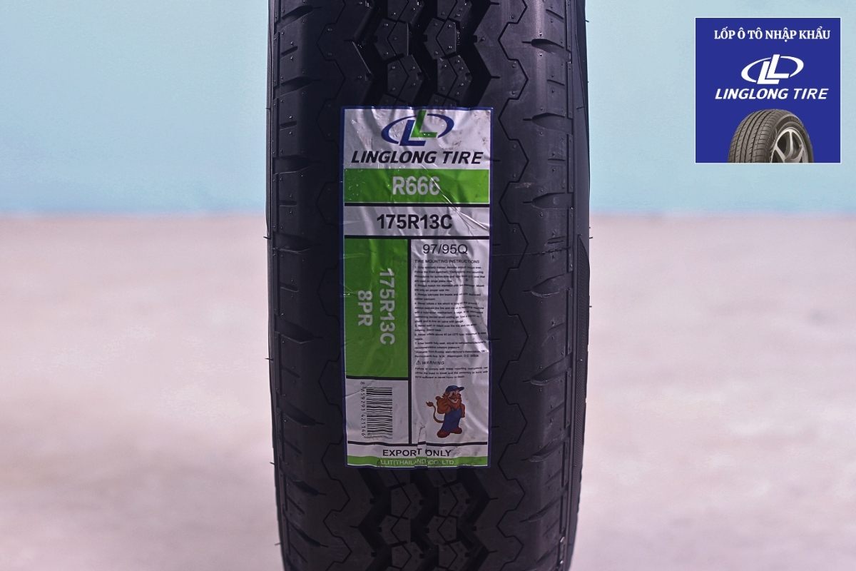 Vỏ lốp ô tô LingLong 175R13C 8 R666