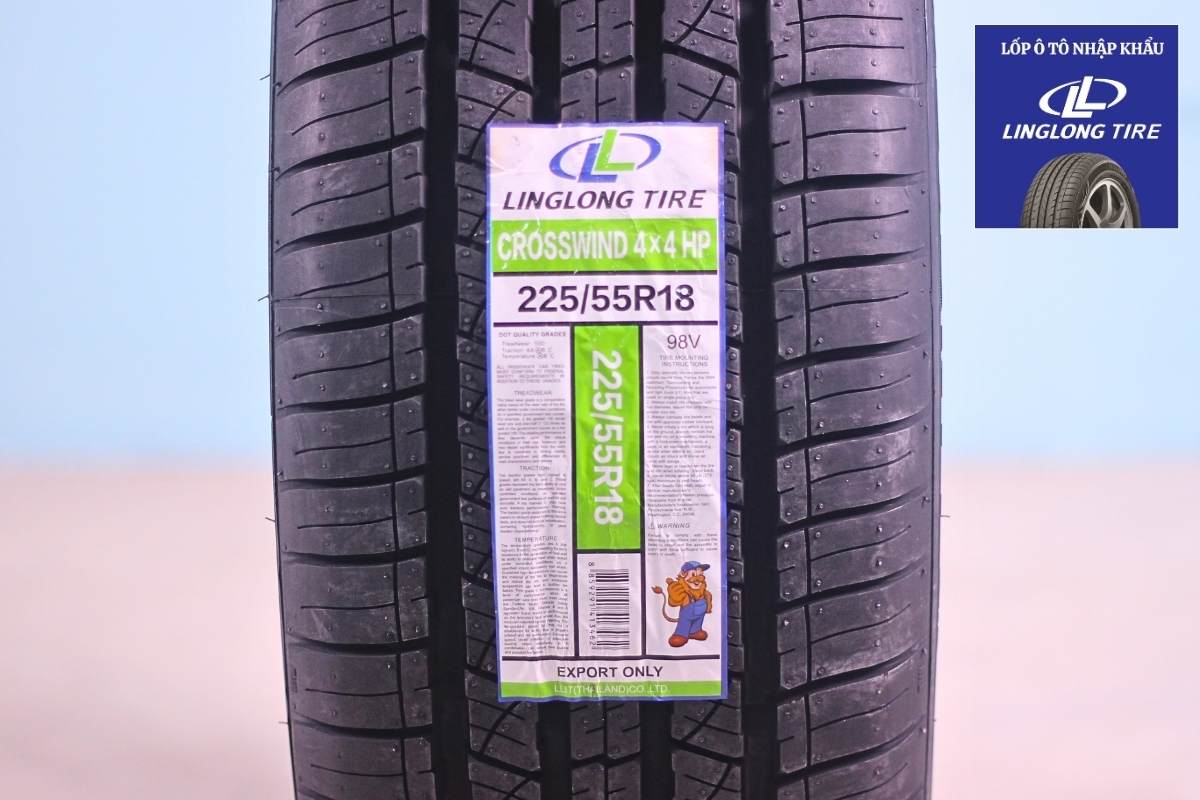 Các thông số kỹ thuật của lốp ô tô LingLong 225/55R18 CROSSWIND 4X4 HP