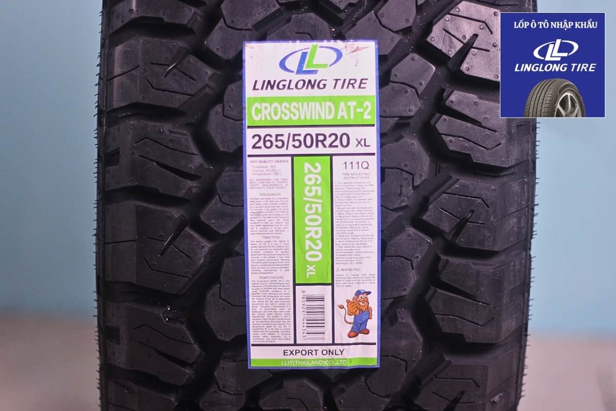 Các thông số kỹ thuật của vỏ lốp ô tô LingLong 265/50R20 CROSSWIND AT-2
