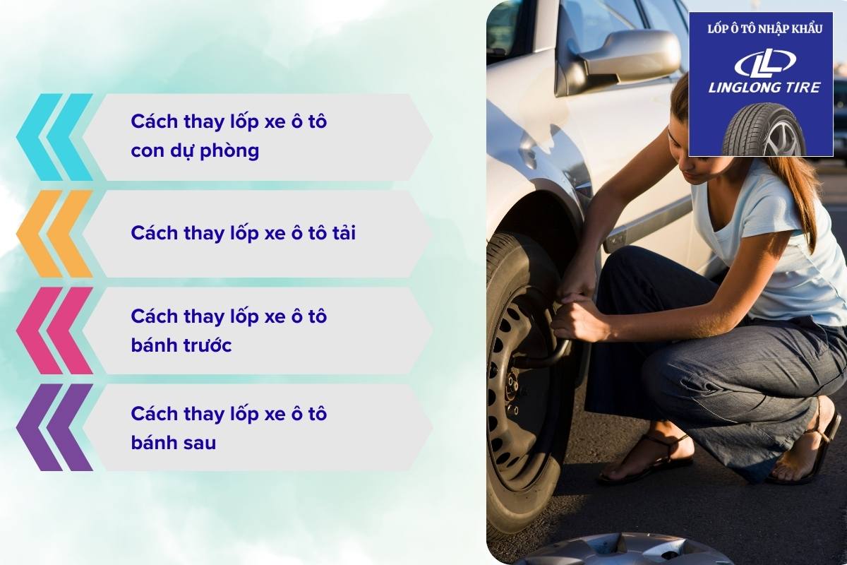 Hướng dẫn chi tiết cách thay lốp xe ô tô