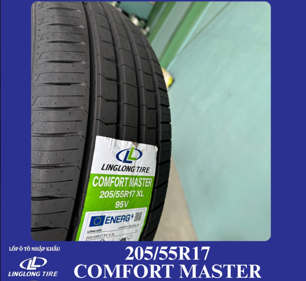 Cận cảnh mặt gai lốp xe ô tô LingLong 205/55R17 Comfort Master